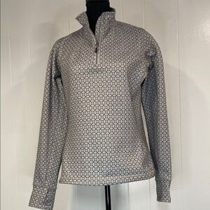 Lands’ End Quarter-Zip Performance Pullover | Reflective Activewear | Size 12